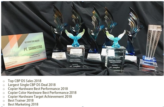 penghargaan kepada PT. Samafitro di 2018